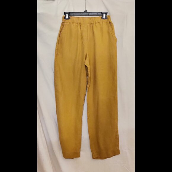 Parachute 100% Linen Oversized Shirt & Pants Ochre Yellow Matching Set Small EUC - Picture 6 of 9